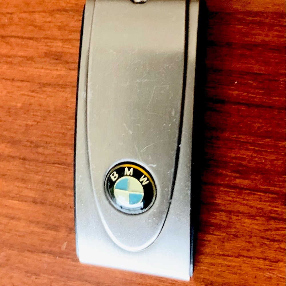 Authentic Bmw Key Chain Rectangular Silver Tone M… - image 2